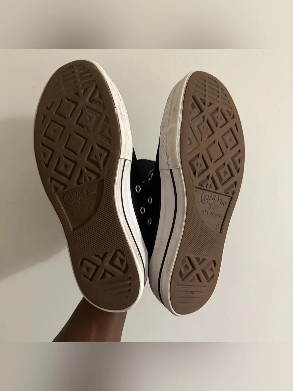 Converse White Canvas High-Top Platform Size 8 Women